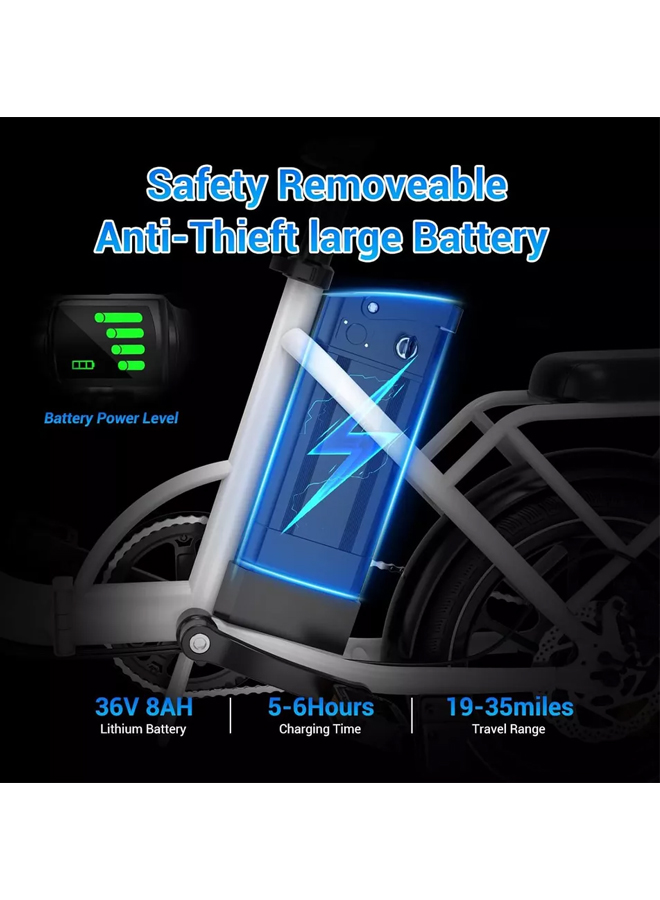 WINDHORSE W2B Folding Electric Bike with 350W High Speed Motor, 36V 8AH Battery, 40 KM/H Speed, 35 KM Range 4 WINDHORSE W2B Folding Electric Bike with 350W High Speed Motor, 36V 8AH Battery, 40 KM/H Speed, 35 KM Range - Image 4