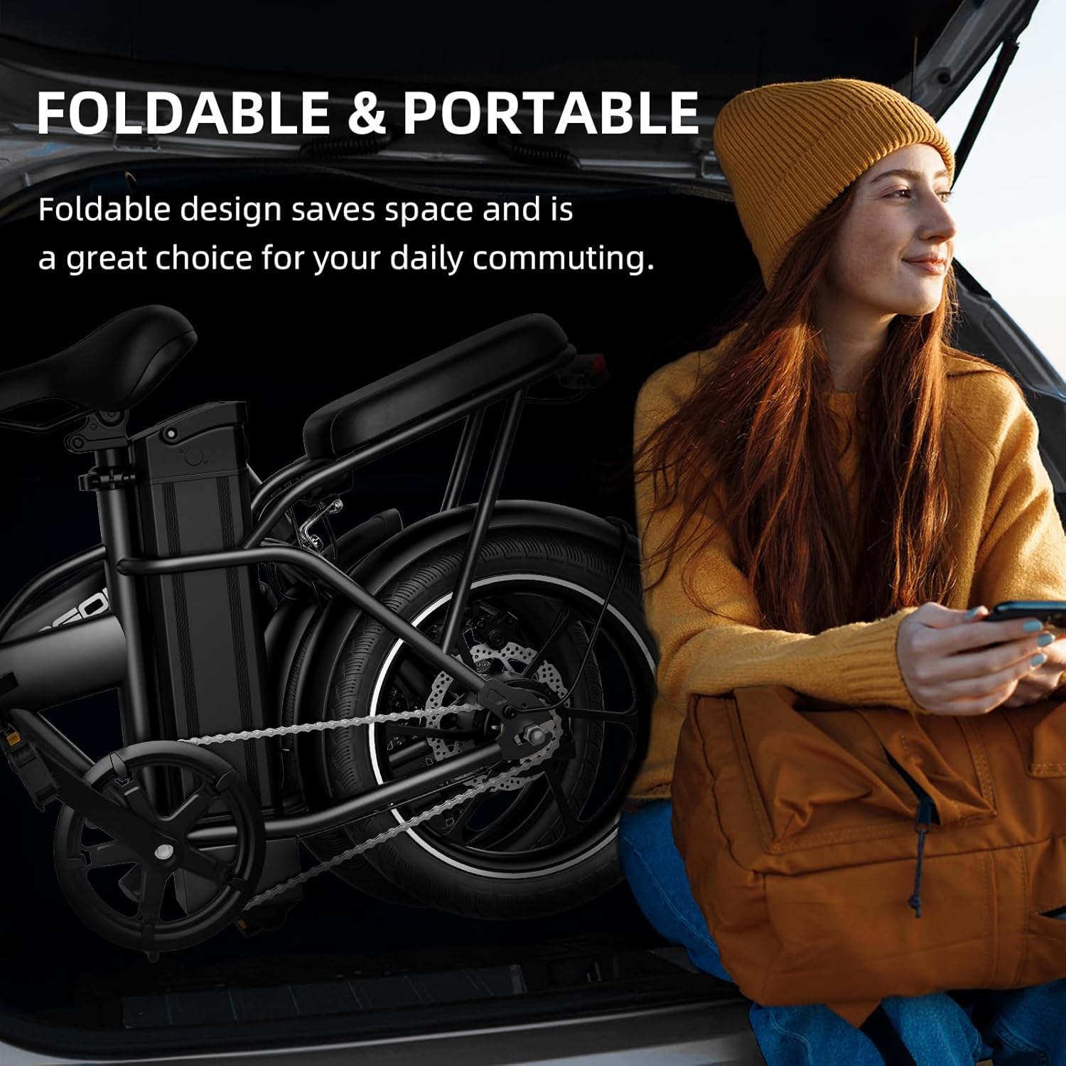 WINDHORSE W2A Folding Electric Bike with 350W High Speed Motor, 36V 8AH Battery, 40 KM/H Speed, 35 KM Range 10 WINDHORSE W2A Folding Electric Bike with 350W High Speed Motor, 36V 8AH Battery, 40 KM/H Speed, 35 KM Range - الصورة 10