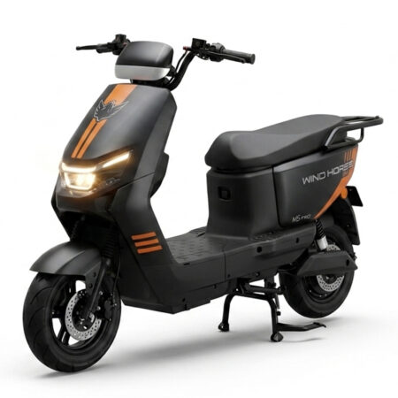 WIND HORSE M5 Pro Electric Bike 1500W Powerful Motor, 80KM/H High-Speed, 60V 20Ah, 50KM Range, 14-Inch Tires, Carbon Alloy Frame, NFC Smart Keys, Dual Suspension – Ultra Performance E-Bike for Adults