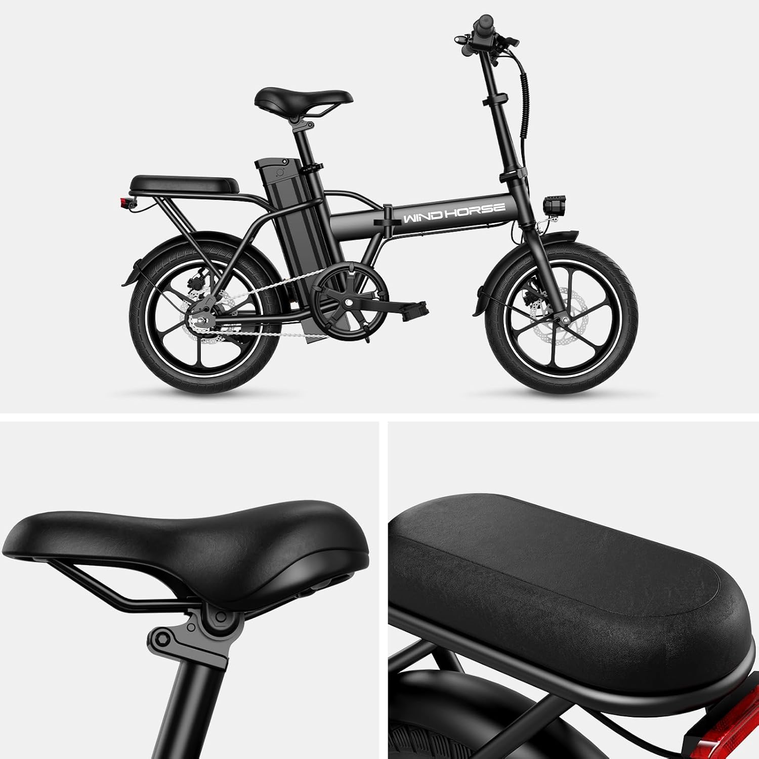 WINDHORSE W2A Folding Electric Bike with 350W High Speed Motor, 36V 8AH Battery, 40 KM/H Speed, 35 KM Range 13 WINDHORSE W2A Folding Electric Bike with 350W High Speed Motor, 36V 8AH Battery, 40 KM/H Speed, 35 KM Range - الصورة 13