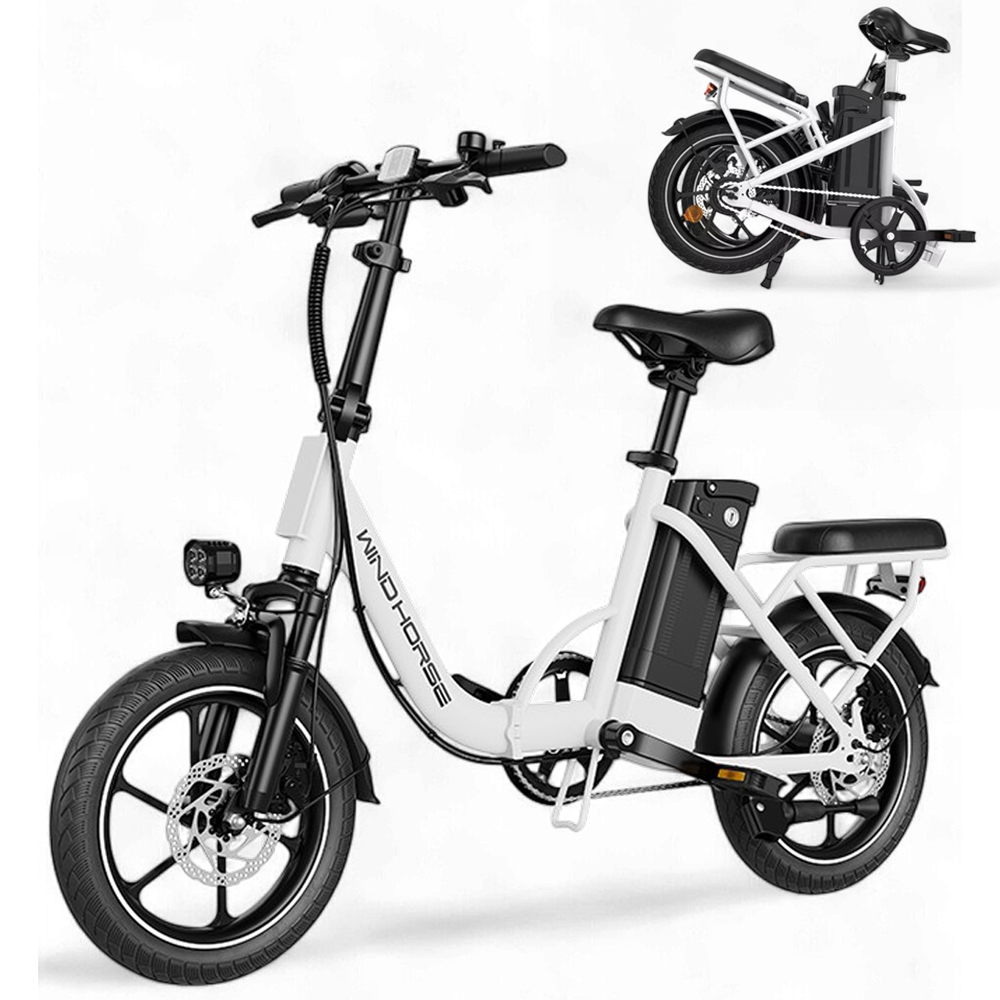 WINDHORSE W2B Folding Electric Bike with 350W High Speed Motor, 36V 8AH Battery, 40 KM/H Speed, 35 KM Range