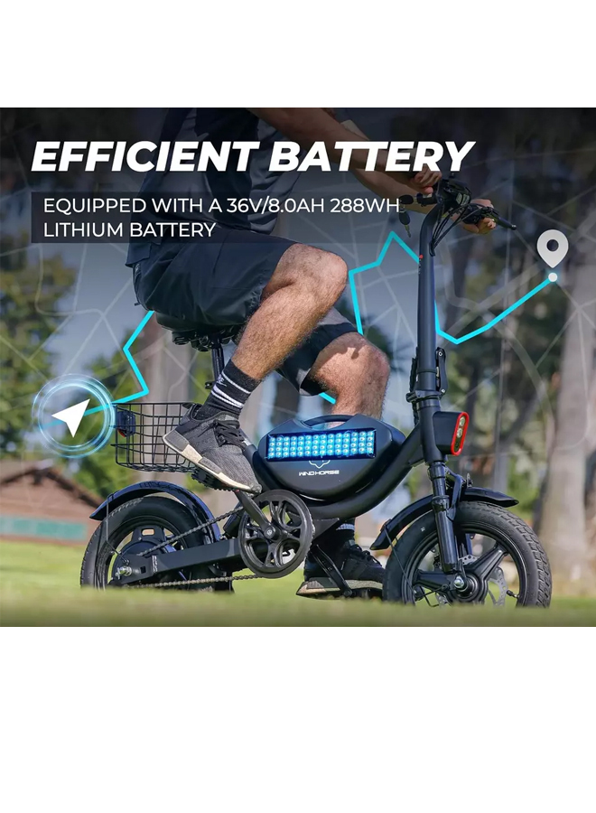 WINDHORSE W3 Electric Bike 500W Brushless Hub Motor, 40 KMH Max Speed, 25-35 KM Range with 36V 8AH Battery 11 WINDHORSE W3 Electric Bike 500W Brushless Hub Motor, 40 KMH Max Speed, 25-35 KM Range with 36V 8AH Battery - الصورة 11