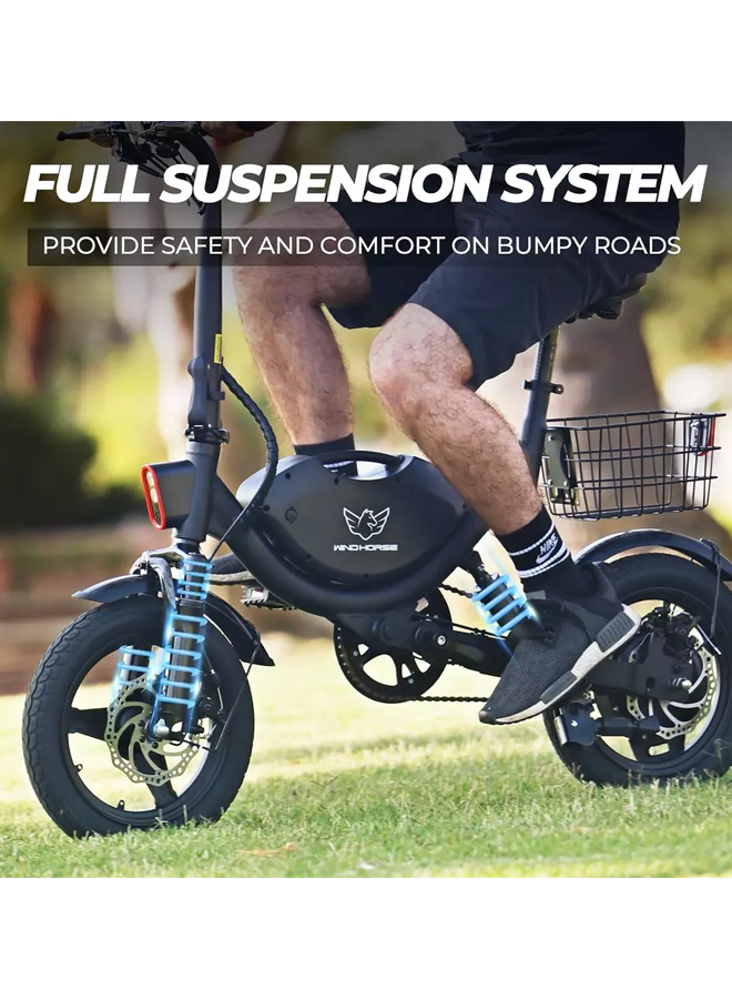WINDHORSE W3 Electric Bike 500W Brushless Hub Motor, 40 KMH Max Speed, 25-35 KM Range with 36V 8AH Battery 12 WINDHORSE W3 Electric Bike 500W Brushless Hub Motor, 40 KMH Max Speed, 25-35 KM Range with 36V 8AH Battery - الصورة 12