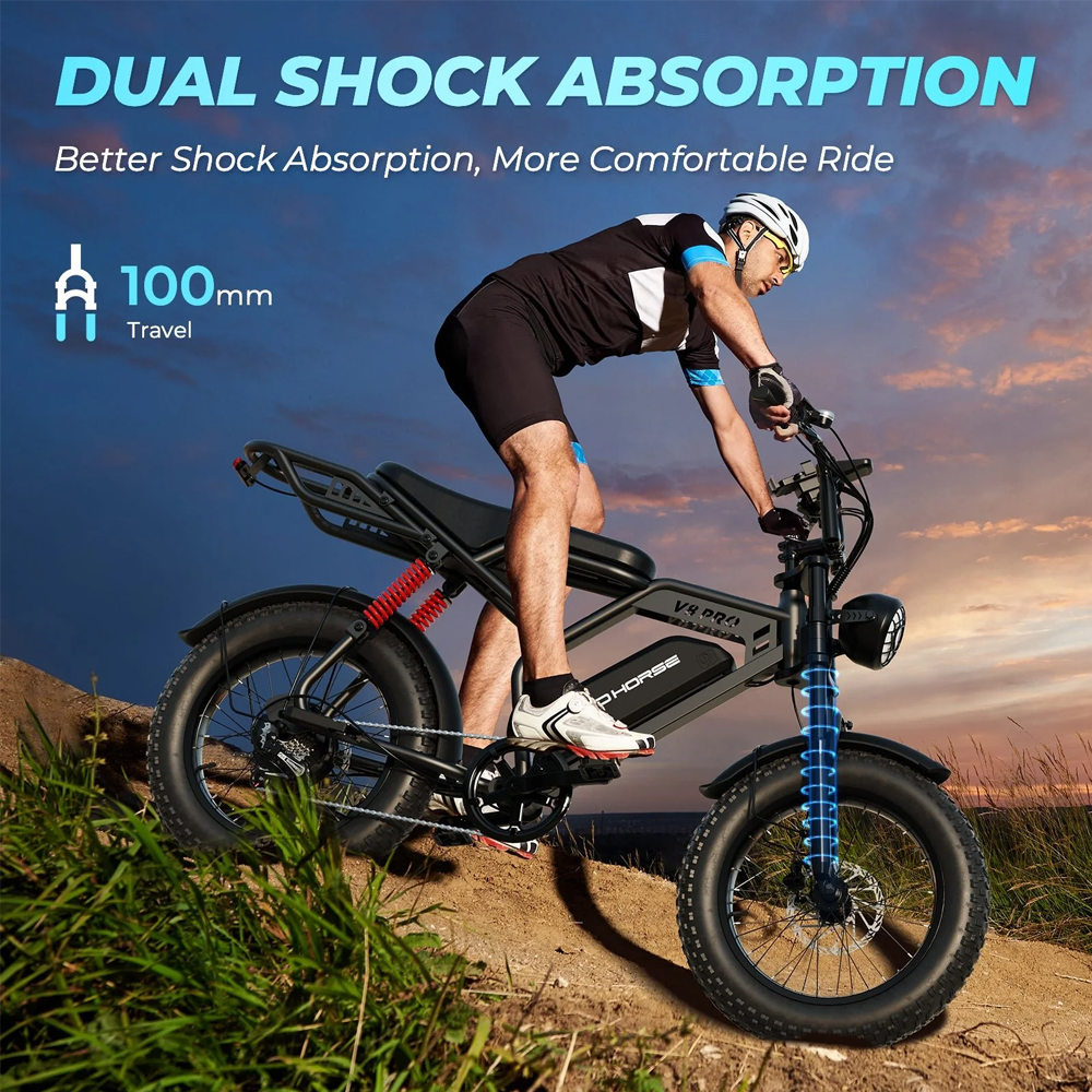 WINDHORSE V8 PRO Electric Bike 750W Motor, 48V 16.6AH Battery, 50KM/H Speed, 45KM Range, 20-Inch Fat Tires 6 WINDHORSE V8 PRO Electric Bike 750W Motor, 48V 16.6AH Battery, 50KM/H Speed, 45KM Range, 20-Inch Fat Tires - Image 6