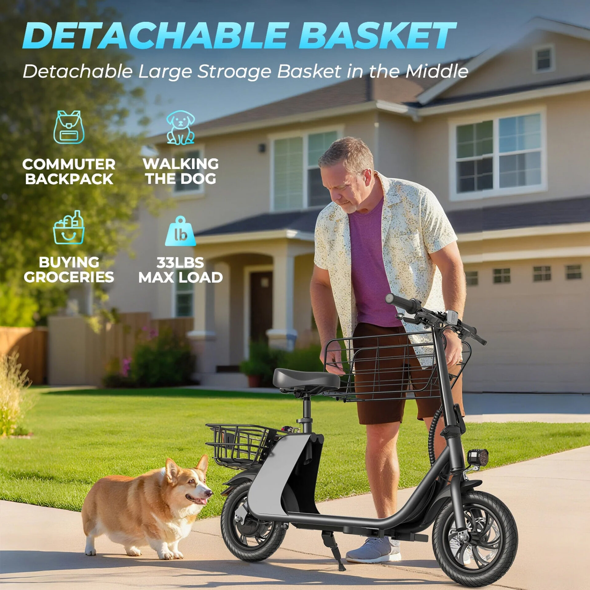 WINDHORSE C2 Cargo Electric Scooter 450W Motor, 35KM/H Speed, 36V 8Ah Battery, 25–30KM Range 3 WINDHORSE C2 Cargo Electric Scooter 450W Motor, 35KM/H Speed, 36V 8Ah Battery, 25–30KM Range - Image 3