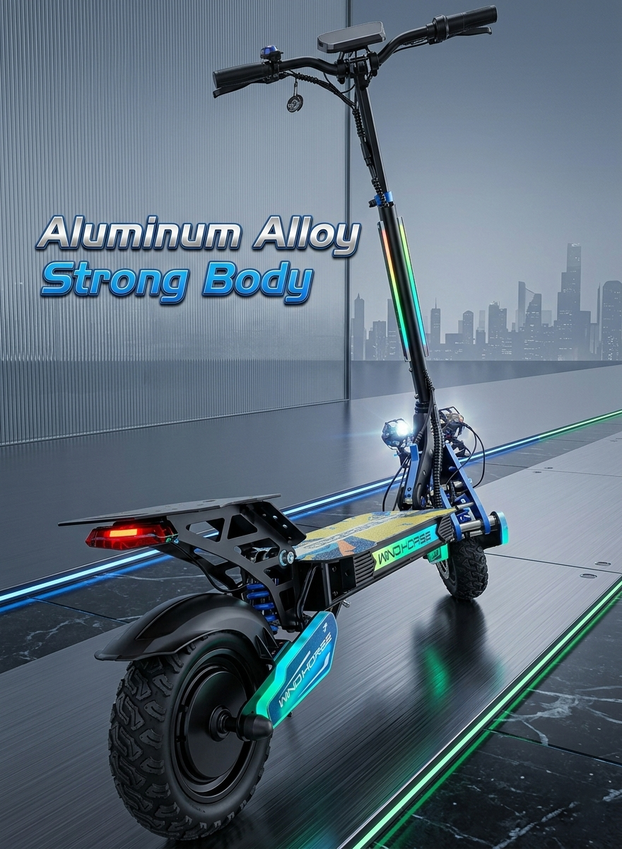 WINDHORSE H7 Electric Scooter 1500W Powerful Motor, 48V 13Ah Battery, 60KM/H High Speed, 50KM Range 4 WINDHORSE H7 Electric Scooter 1500W Powerful Motor, 48V 13Ah Battery, 60KM/H High Speed, 50KM Range - Image 4