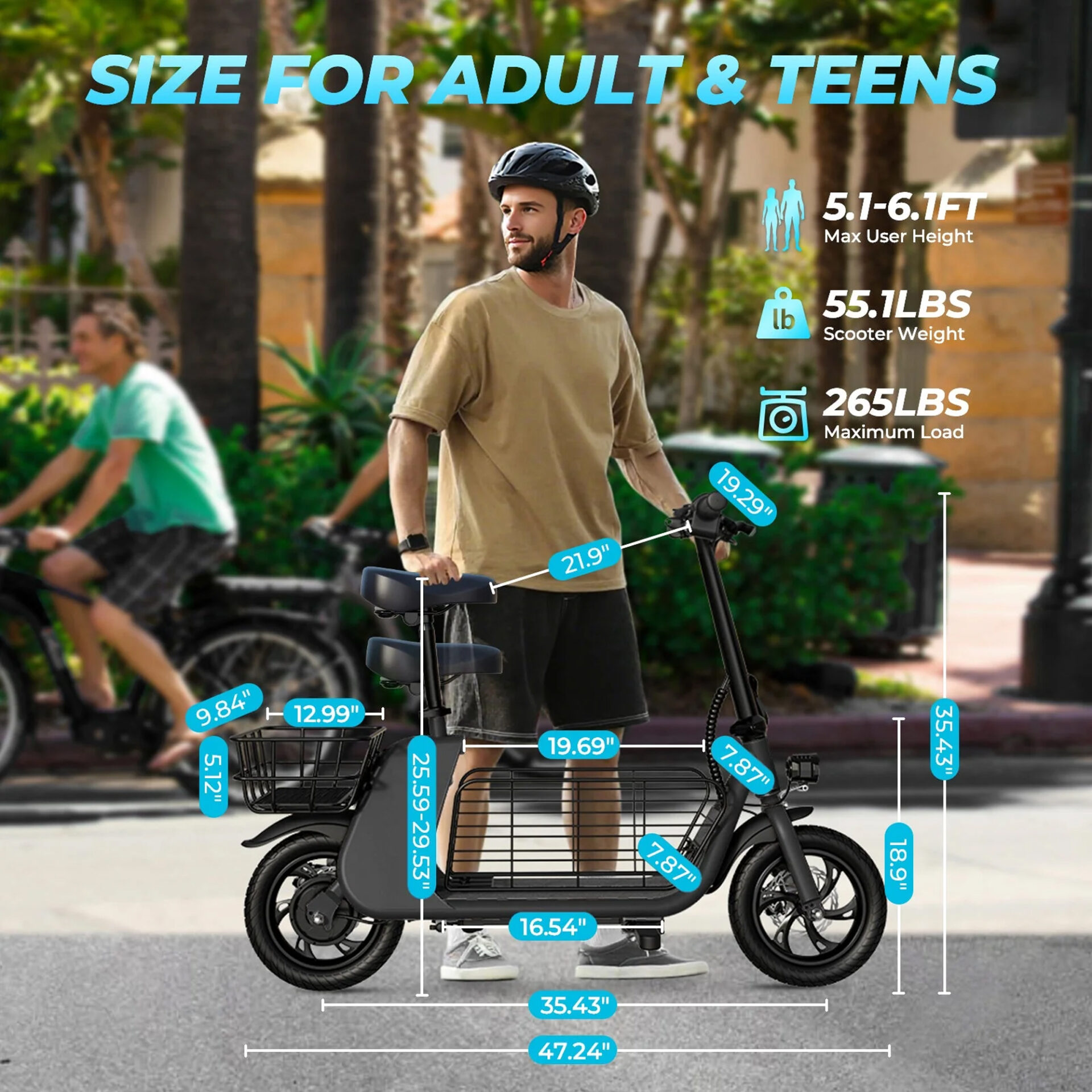 WINDHORSE C2 Cargo Electric Scooter 450W Motor, 35KM/H Speed, 36V 8Ah Battery, 25–30KM Range 5 WINDHORSE C2 Cargo Electric Scooter 450W Motor, 35KM/H Speed, 36V 8Ah Battery, 25–30KM Range - Image 5