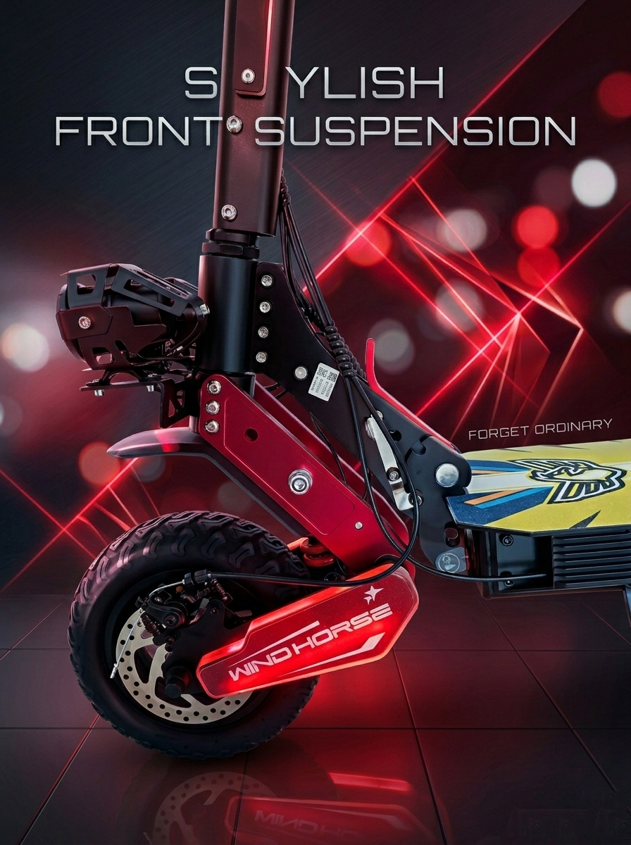WINDHORSE H7 Electric Scooter 1500W Powerful Motor, 48V 13Ah Battery, 60KM/H High Speed, 50KM Range 7 WINDHORSE H7 Electric Scooter 1500W Powerful Motor, 48V 13Ah Battery, 60KM/H High Speed, 50KM Range - Image 7