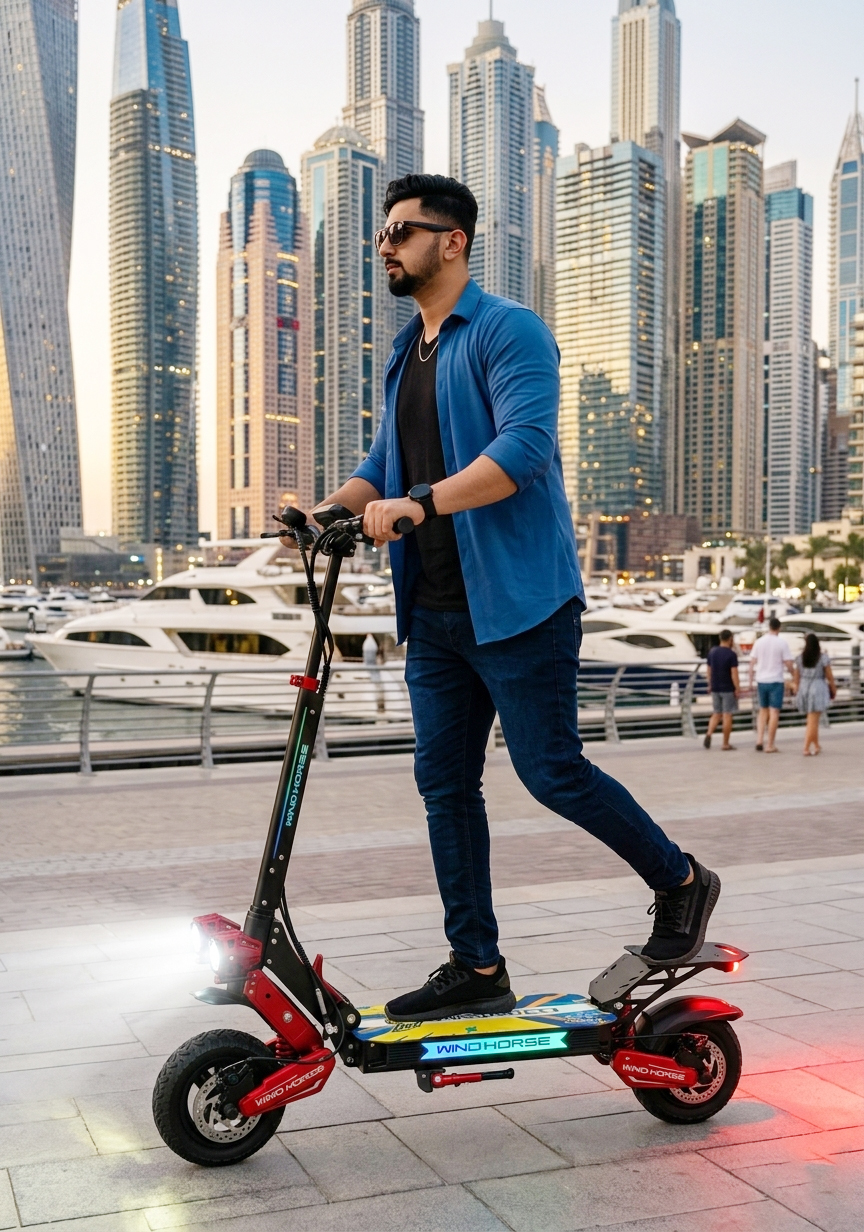 WINDHORSE H7 Electric Scooter 1500W Powerful Motor, 48V 13Ah Battery, 60KM/H High Speed, 50KM Range 10 WINDHORSE H7 Electric Scooter 1500W Powerful Motor, 48V 13Ah Battery, 60KM/H High Speed, 50KM Range - Image 10