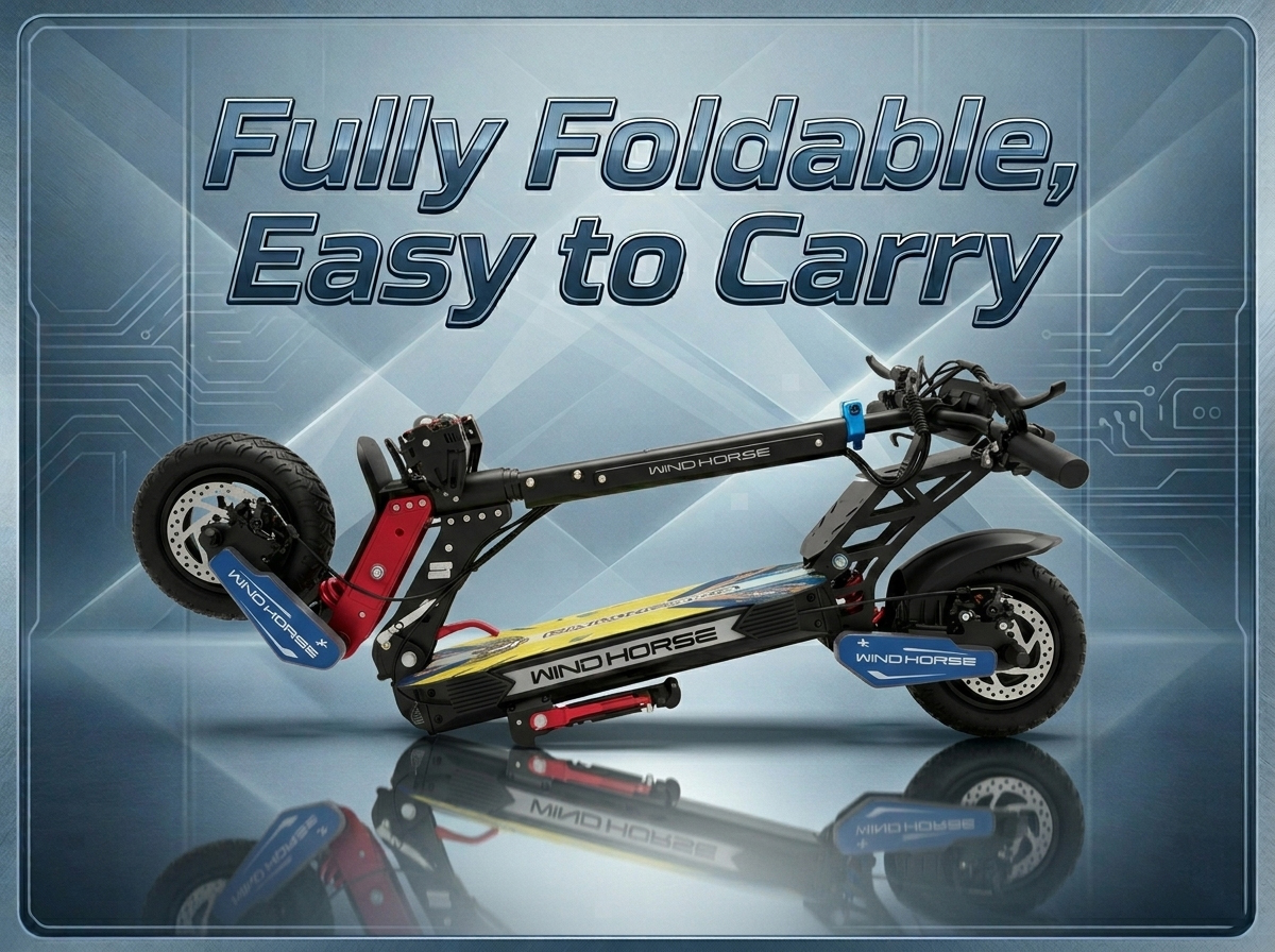 WINDHORSE H7 Electric Scooter 1500W Powerful Motor, 48V 13Ah Battery, 60KM/H High Speed, 50KM Range 8 WINDHORSE H7 Electric Scooter 1500W Powerful Motor, 48V 13Ah Battery, 60KM/H High Speed, 50KM Range - Image 8