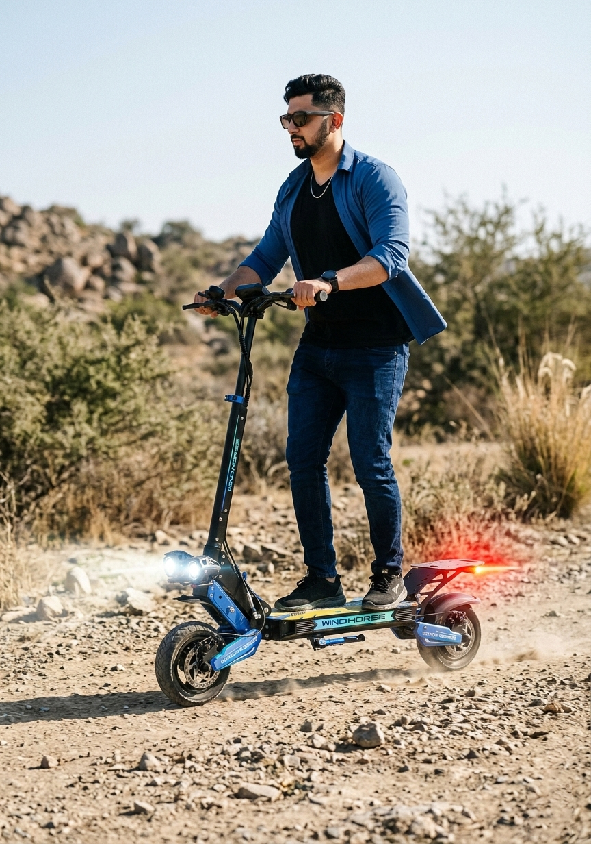 WINDHORSE H7 Electric Scooter 1500W Powerful Motor, 48V 13Ah Battery, 60KM/H High Speed, 50KM Range 11 WINDHORSE H7 Electric Scooter 1500W Powerful Motor, 48V 13Ah Battery, 60KM/H High Speed, 50KM Range - Image 11