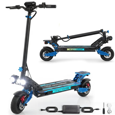 WINDHORSE H8 Electric Folding Scooter 3600W (Dual 1800W Motors), 48V 27Ah Battery, 80KM/H Speed, 65KM Range