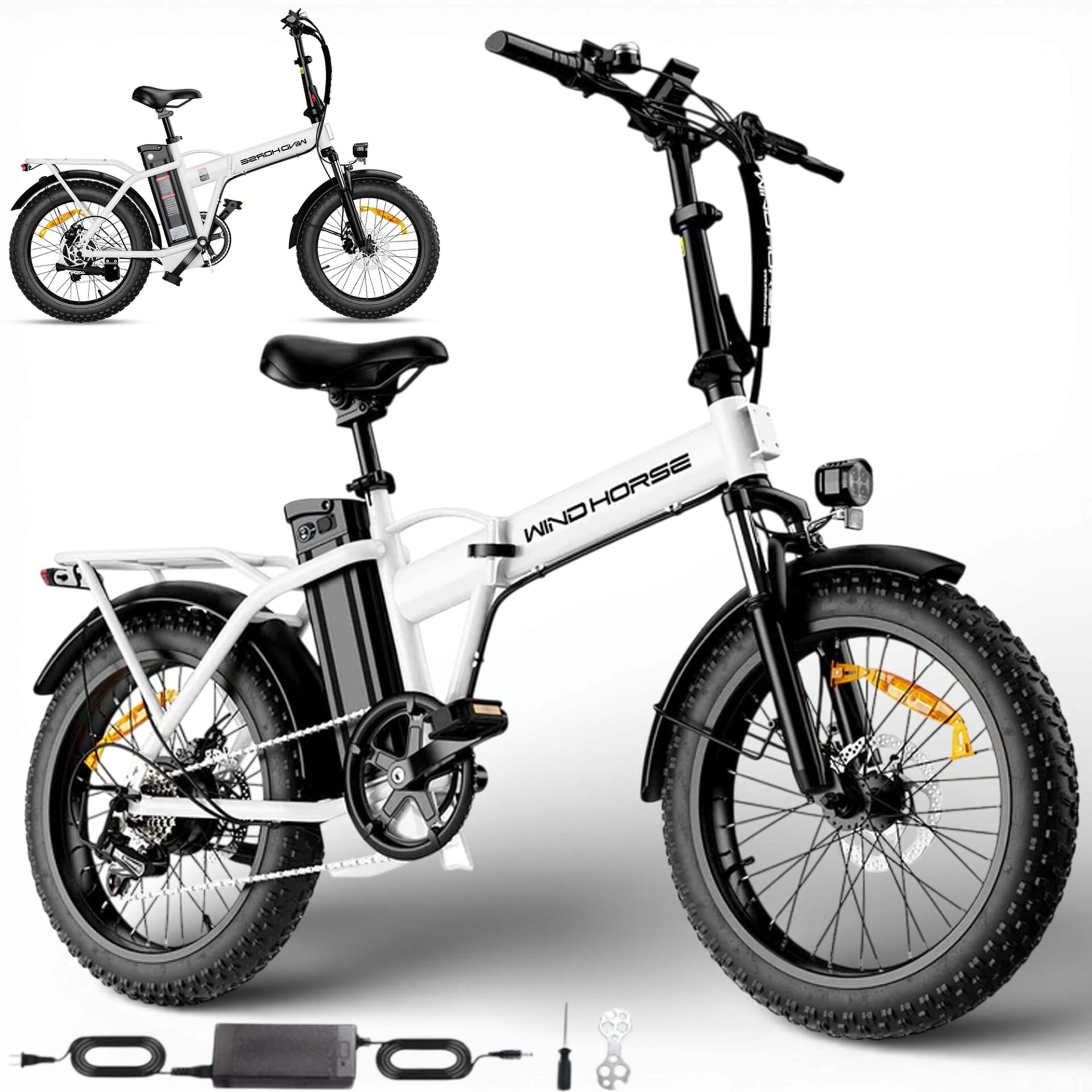 WINDHORSE W4A Electric Folding Bike 720W Motor, 48V 15.6Ah Removable Battery, 40KM/H Top Speed, 60-80KM Range, 20-Inch Tires 10 WINDHORSE W4A Electric Folding Bike 720W Motor, 48V 15.6Ah Removable Battery, 40KM/H Top Speed, 60-80KM Range, 20-Inch Tires - الصورة 10