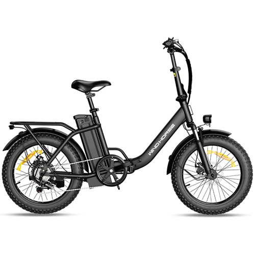 WINDHORSE W4B Electric Folding Bike 720W Motor, 48V 15.6Ah Removable Battery, 40KM/H Top Speed, 60-80KM Range, 20-Inch Tires