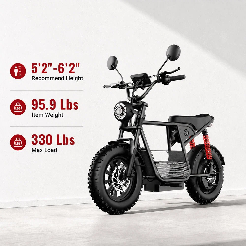 WINDHORSE D1 Electric Bike for Adults, 800W Motor (1500W Peak Power), 50KM/H Speed, 50KM Range, 48V 15Ah Removable Battery, 16 x 4 Inch Fat Tires, Remote Unlock, LCD Display, Bluetooth Speaker, Artificial Engine Sound, Anti Theft System 24 WINDHORSE D1 Electric Bike for Adults, 800W Motor (1500W Peak Power), 50KM/H Speed, 50KM Range, 48V 15Ah Removable Battery, 16 x 4 Inch Fat Tires, Remote Unlock, LCD Display, Bluetooth Speaker, Artificial Engine Sound, Anti Theft System - Image 24