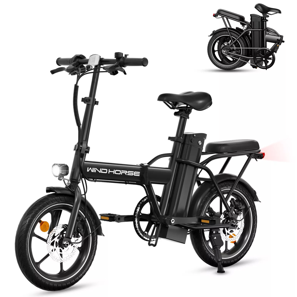 WINDHORSE W2A Folding Electric Bike with 350W High Speed Motor, 36V 8AH Battery, 40 KM/H Speed, 35 KM Range