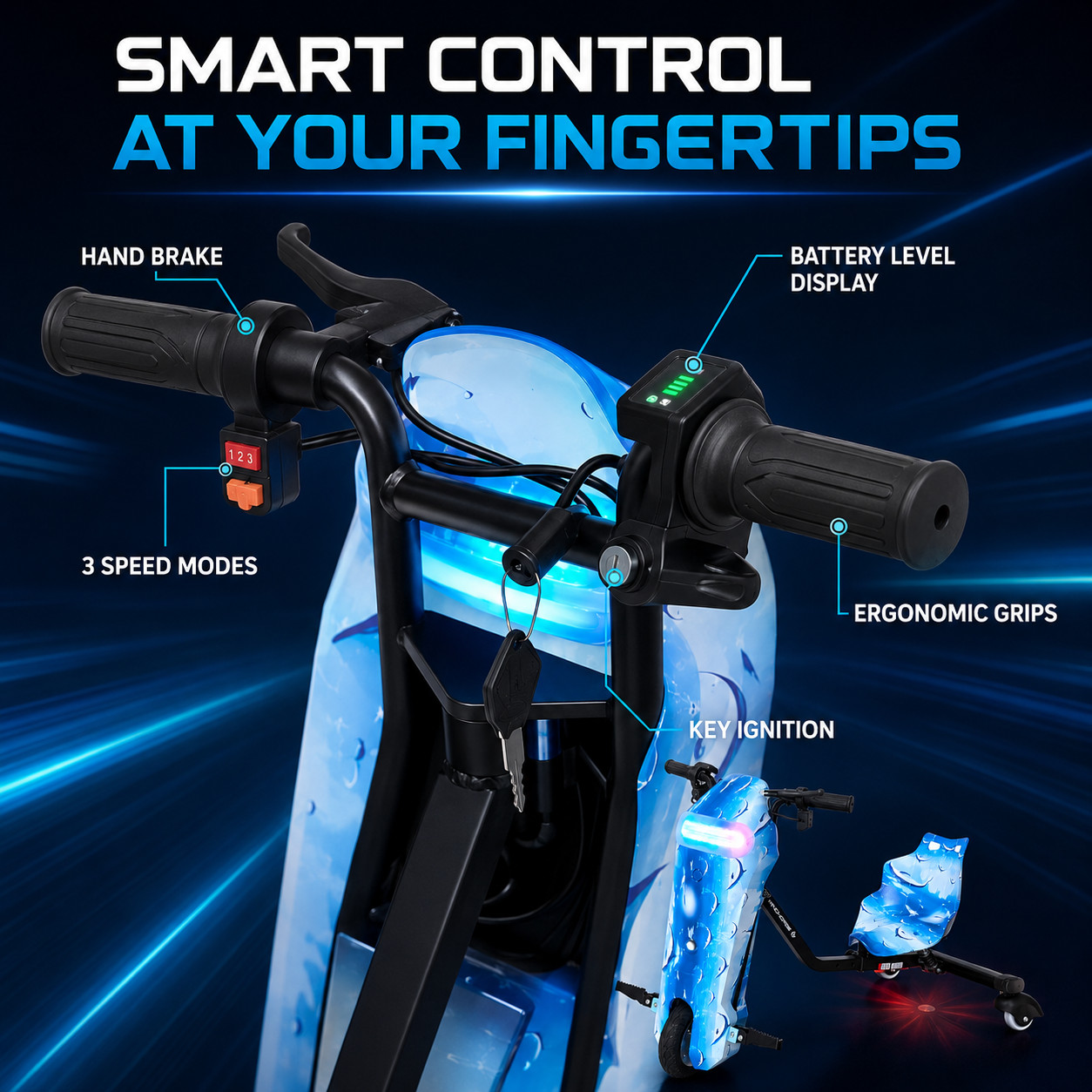 WINDHORSE P1 Pro Electric Drift Scooter for Kids & Adults 8 WINDHORSE P1 Pro Electric Drift Scooter for Kids & Adults - Image 8