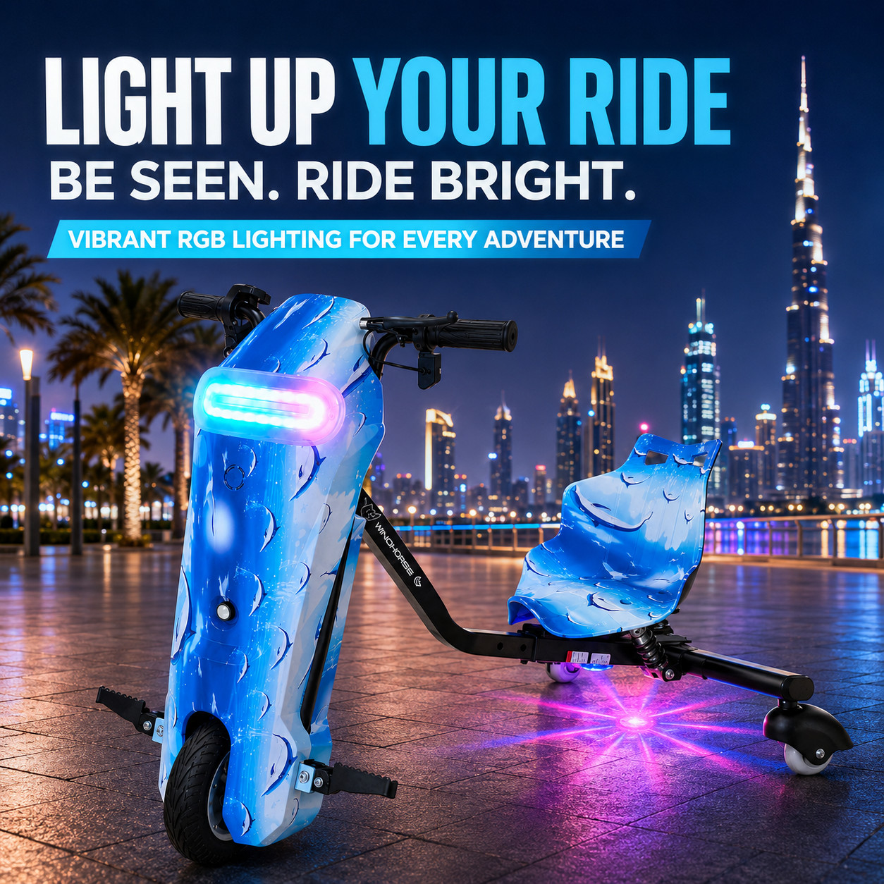 WINDHORSE P1 Pro Electric Drift Scooter for Kids & Adults 9 WINDHORSE P1 Pro Electric Drift Scooter for Kids & Adults - Image 9