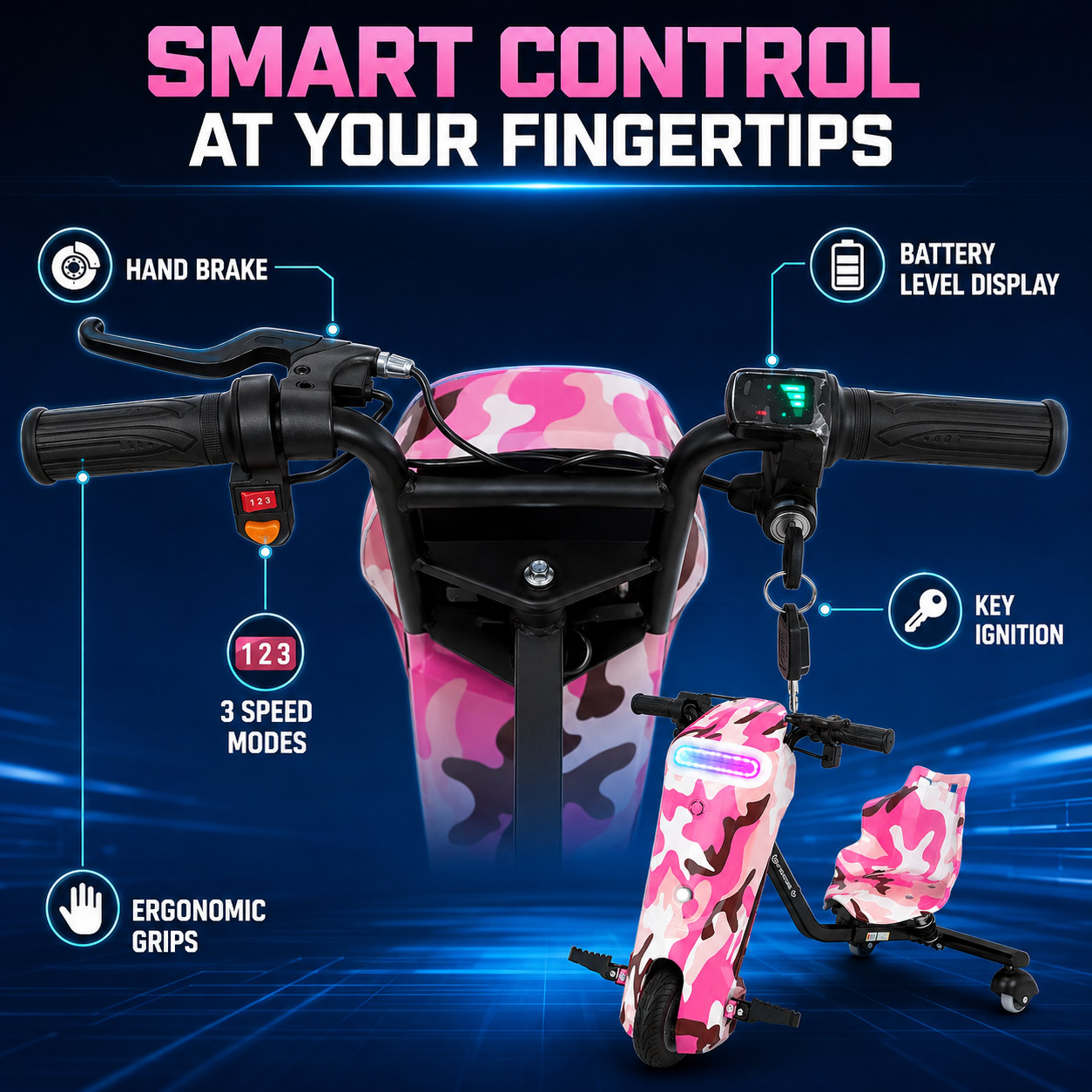 WINDHORSE P1 Pro Electric Drift Scooter for Kids & Adults 5 WINDHORSE P1 Pro Electric Drift Scooter for Kids & Adults - Image 5