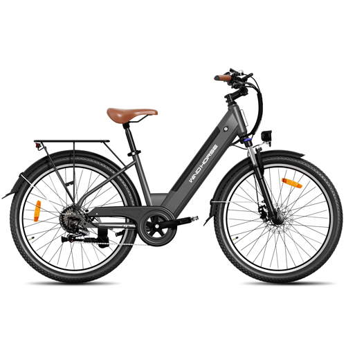 WINDHORSE F2 Electric 350W Motor, 36V 13Ah Removable Battery, 32KM/H Max Speed, 40–80KM Range, 26 Inches Tires
