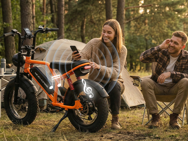 WINDHORSE V8 Mini Electric Bike 750W Motor (1255W Peak Power) – 48V 15.6Ah Battery, 50KM/H Speed, 60KM Range, Bluetooth Speaker, Artificial Engine Sound, Dual Disc Brakes 21 WINDHORSE V8 Mini Electric Bike 750W Motor (1255W Peak Power) – 48V 15.6Ah Battery, 50KM/H Speed, 60KM Range, Bluetooth Speaker, Artificial Engine Sound, Dual Disc Brakes - الصورة 21
