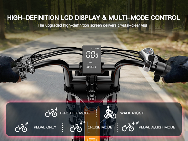 WINDHORSE V8 Mini Electric Bike 750W Motor (1255W Peak Power) – 48V 15.6Ah Battery, 50KM/H Speed, 60KM Range, Bluetooth Speaker, Artificial Engine Sound, Dual Disc Brakes 14 WINDHORSE V8 Mini Electric Bike 750W Motor (1255W Peak Power) – 48V 15.6Ah Battery, 50KM/H Speed, 60KM Range, Bluetooth Speaker, Artificial Engine Sound, Dual Disc Brakes - الصورة 14