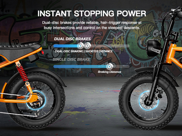 WINDHORSE V8 Mini Electric Bike 750W Motor (1255W Peak Power) – 48V 15.6Ah Battery, 50KM/H Speed, 60KM Range, Bluetooth Speaker, Artificial Engine Sound, Dual Disc Brakes 16 WINDHORSE V8 Mini Electric Bike 750W Motor (1255W Peak Power) – 48V 15.6Ah Battery, 50KM/H Speed, 60KM Range, Bluetooth Speaker, Artificial Engine Sound, Dual Disc Brakes - الصورة 16